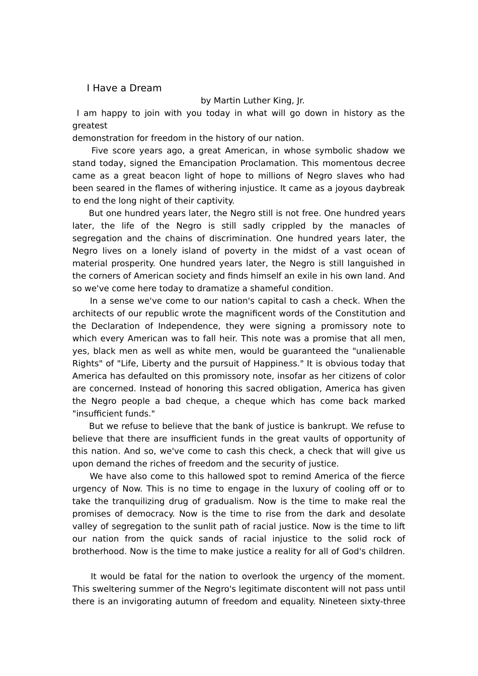 IHaveaDream(英文版)_第3页