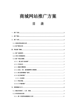 商城网站推广方案