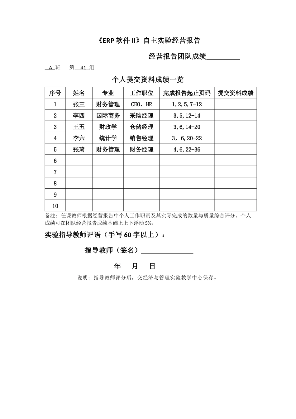 《ERP软件II》企业经营报告_第2页