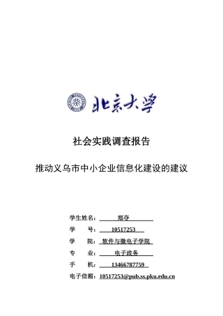 义乌市中小企业信息化建设的建议
