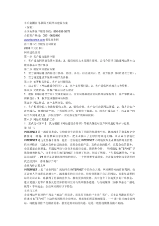 丰乐集团公司网站建设方案