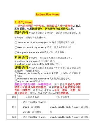 专业四级考试语法-虚拟语气