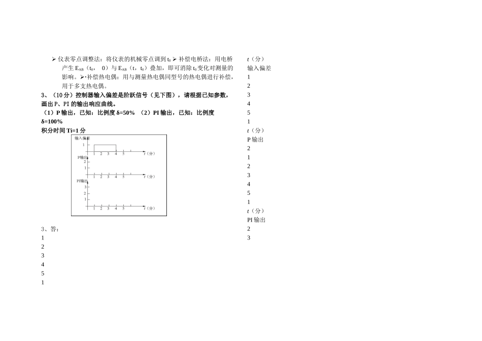 化工仪表与自动化期末复习试卷_第2页
