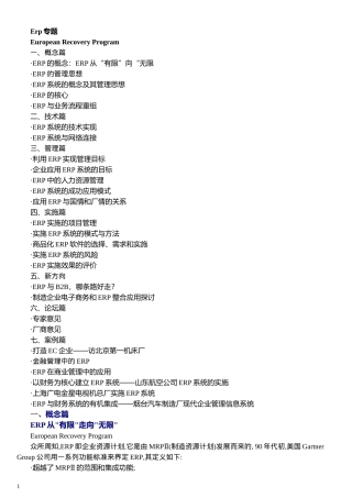 [管理信息化]Erp专题