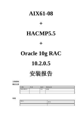AIX61HACMP55Oracle_10g_RAC_10205安装文档