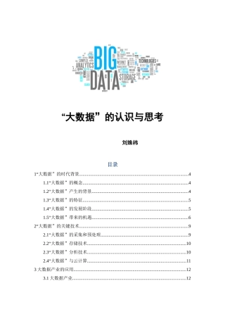 “大数据”的认识与思考22