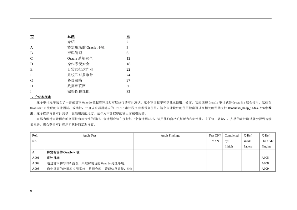 Oracle审计手册_第1页