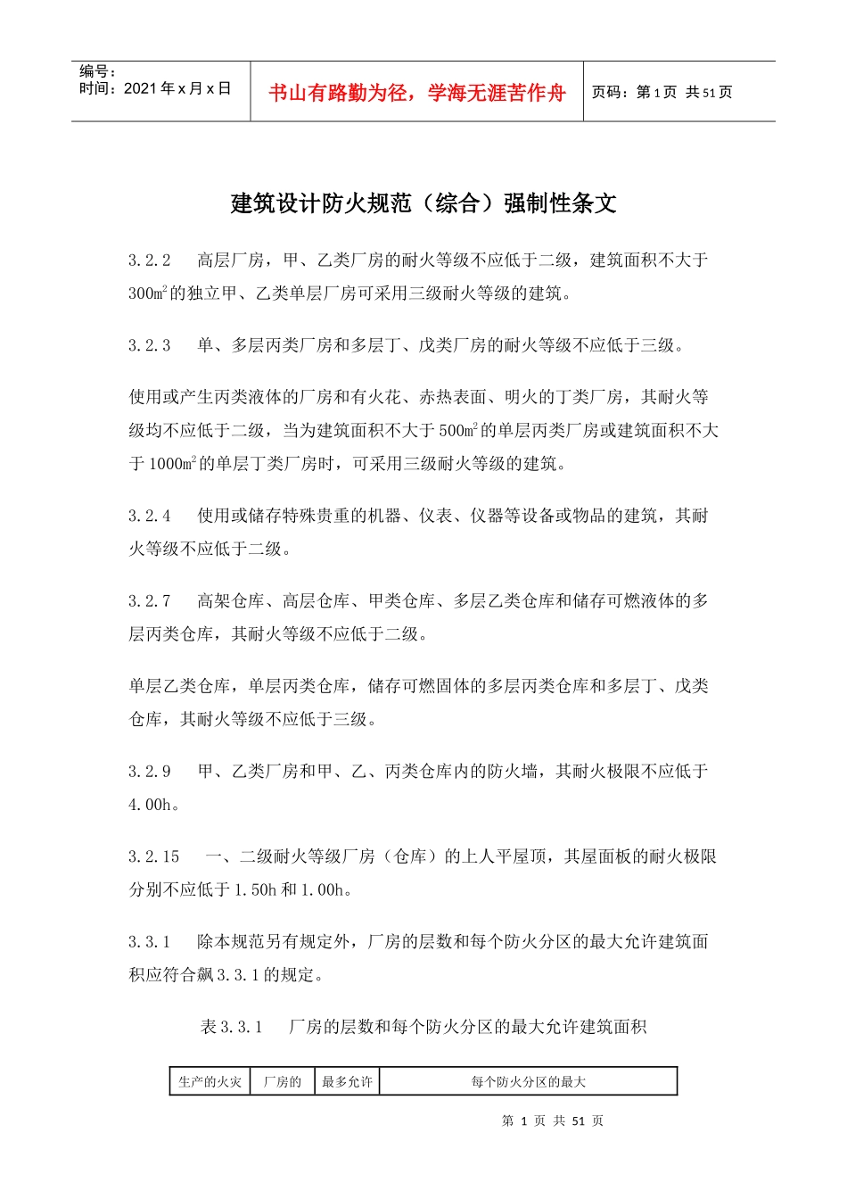 建筑设计防火规范综合强制性条文_第1页