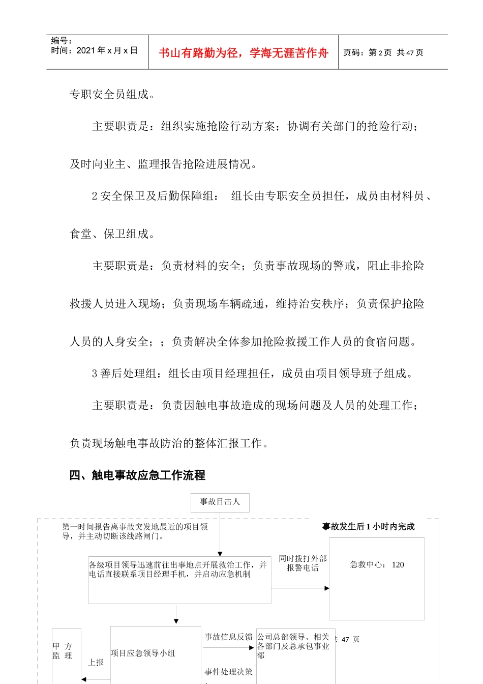 建筑工程安全应急预案(整套)_第2页