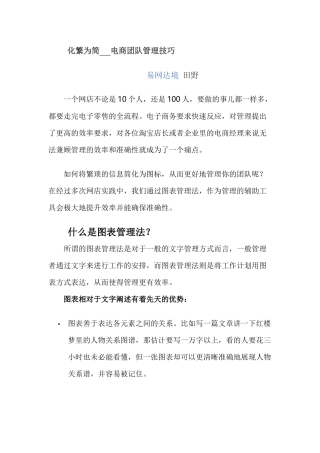 化繁为简___电商团队管理技巧