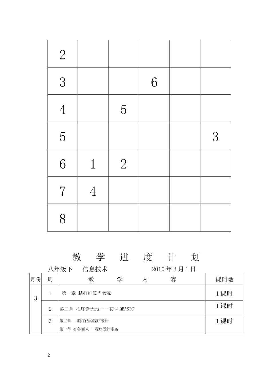 八年下Qbasic信息技术教案_第2页