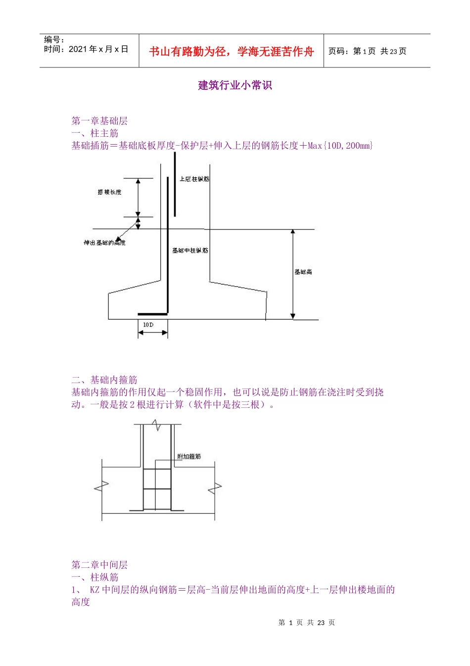 建筑行业小常识_第1页