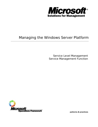 微软的服务管理手册（英文DOC110