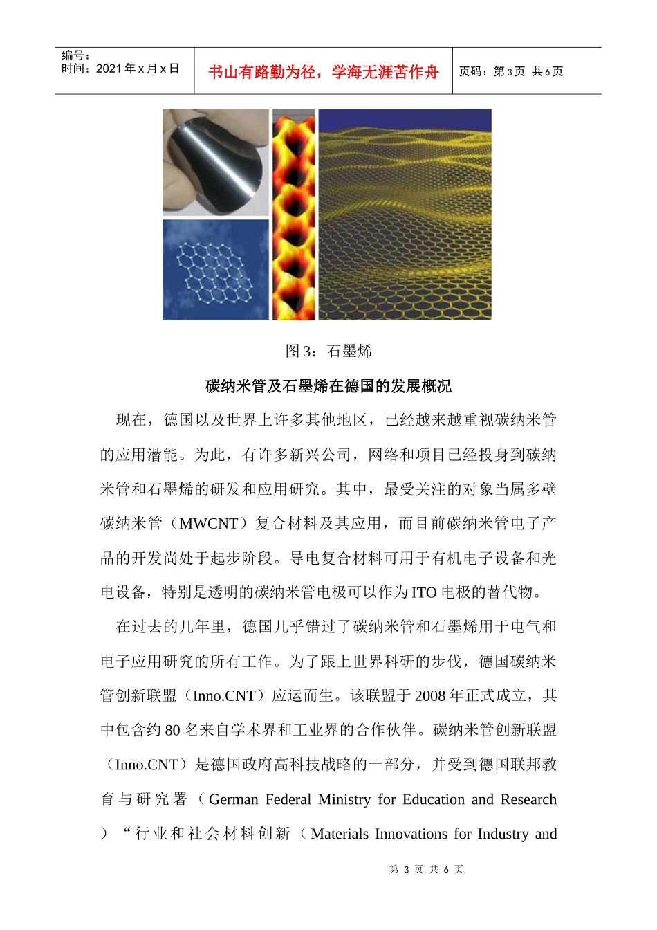 德国碳纳米管及石墨烯的发展概况_第3页