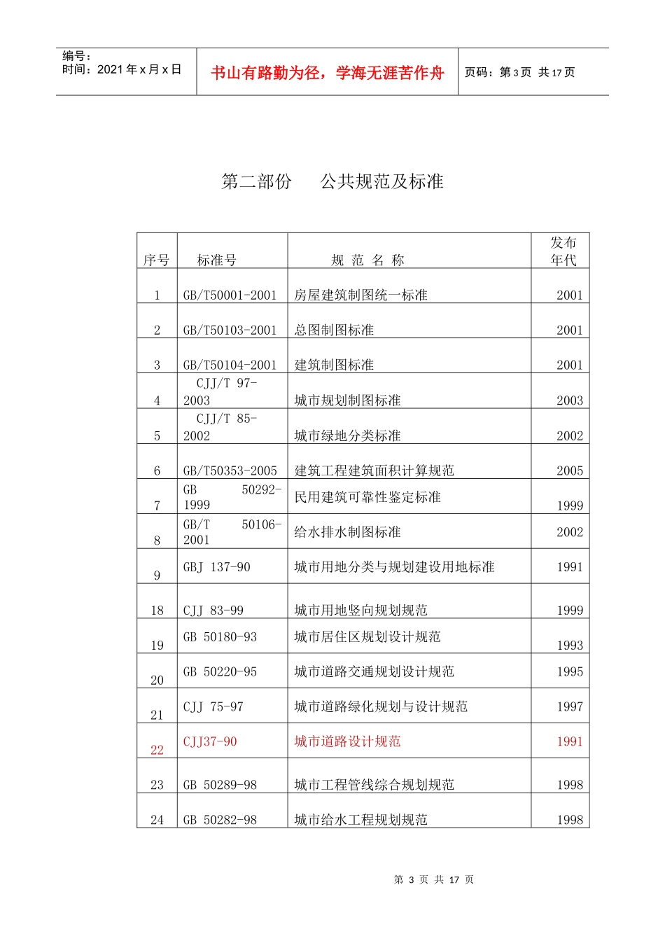 建筑分院各专业执行规范有效版本(11)_第3页