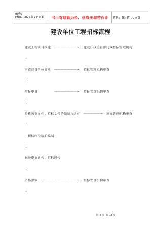建设单位工程招标流程