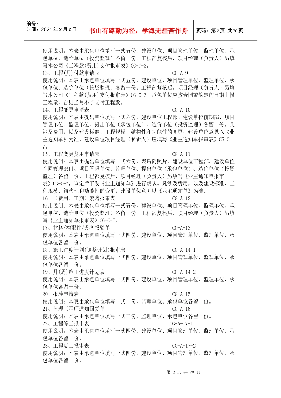 建设发展公司项目管理系列用表_第2页