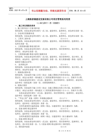 建设发展公司项目管理系列用表