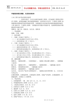 建筑常识(整理)