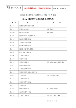 建盛公司统一用表
