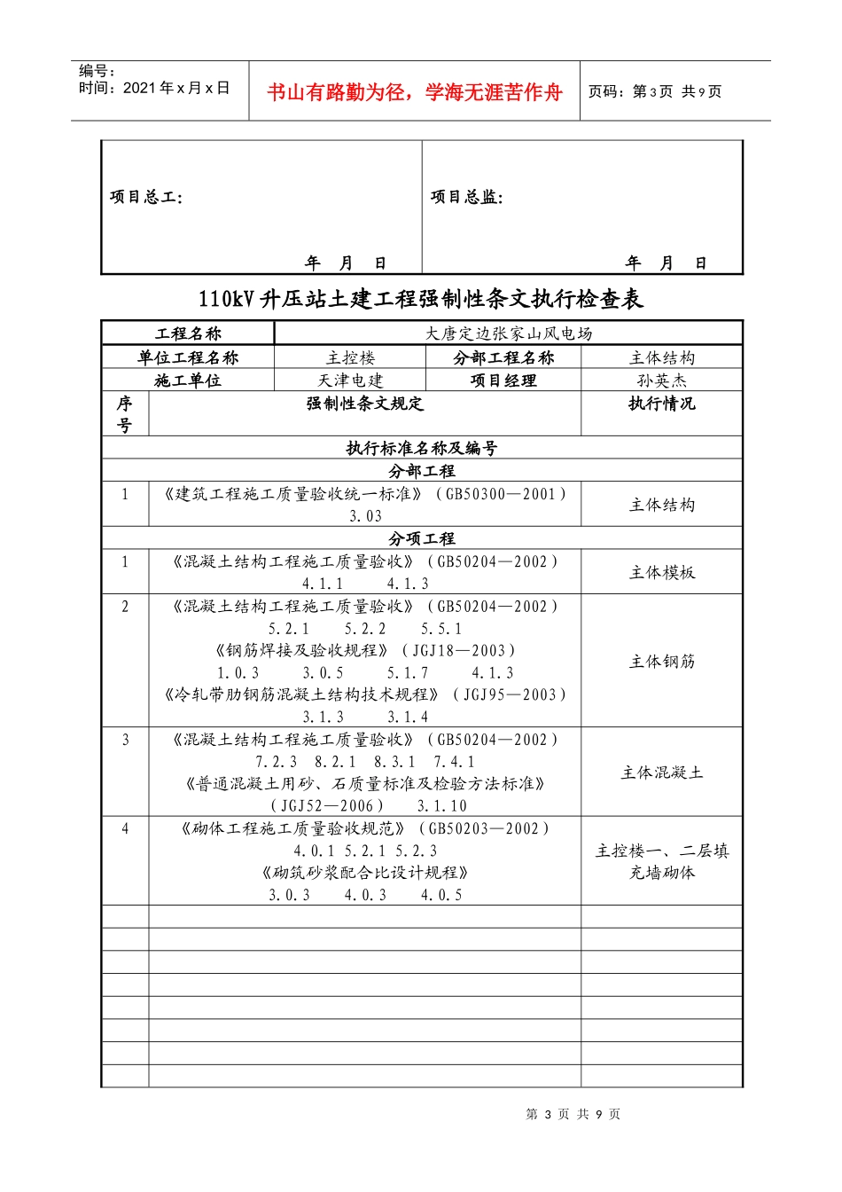 强制性条文执行检查表_第3页