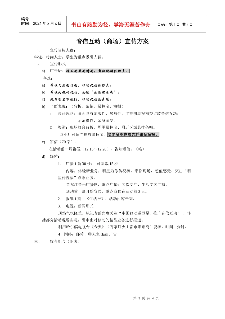 彩信宣传推广方案_第3页