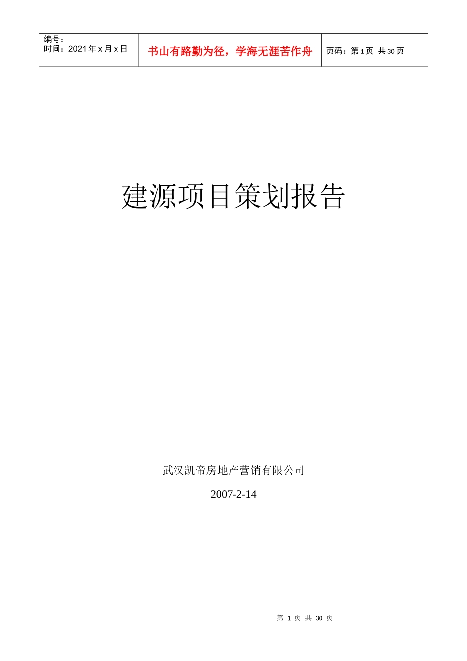 建源项目策划报告_第1页