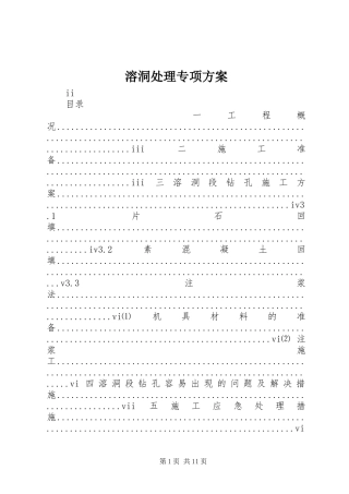 溶洞处理专项方案