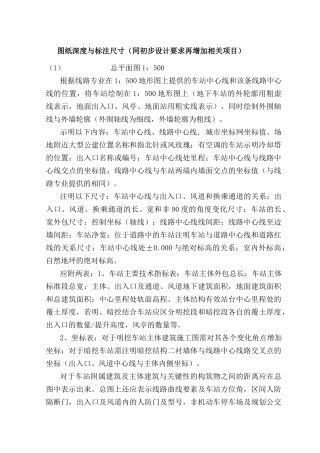建筑专业图纸深度要求