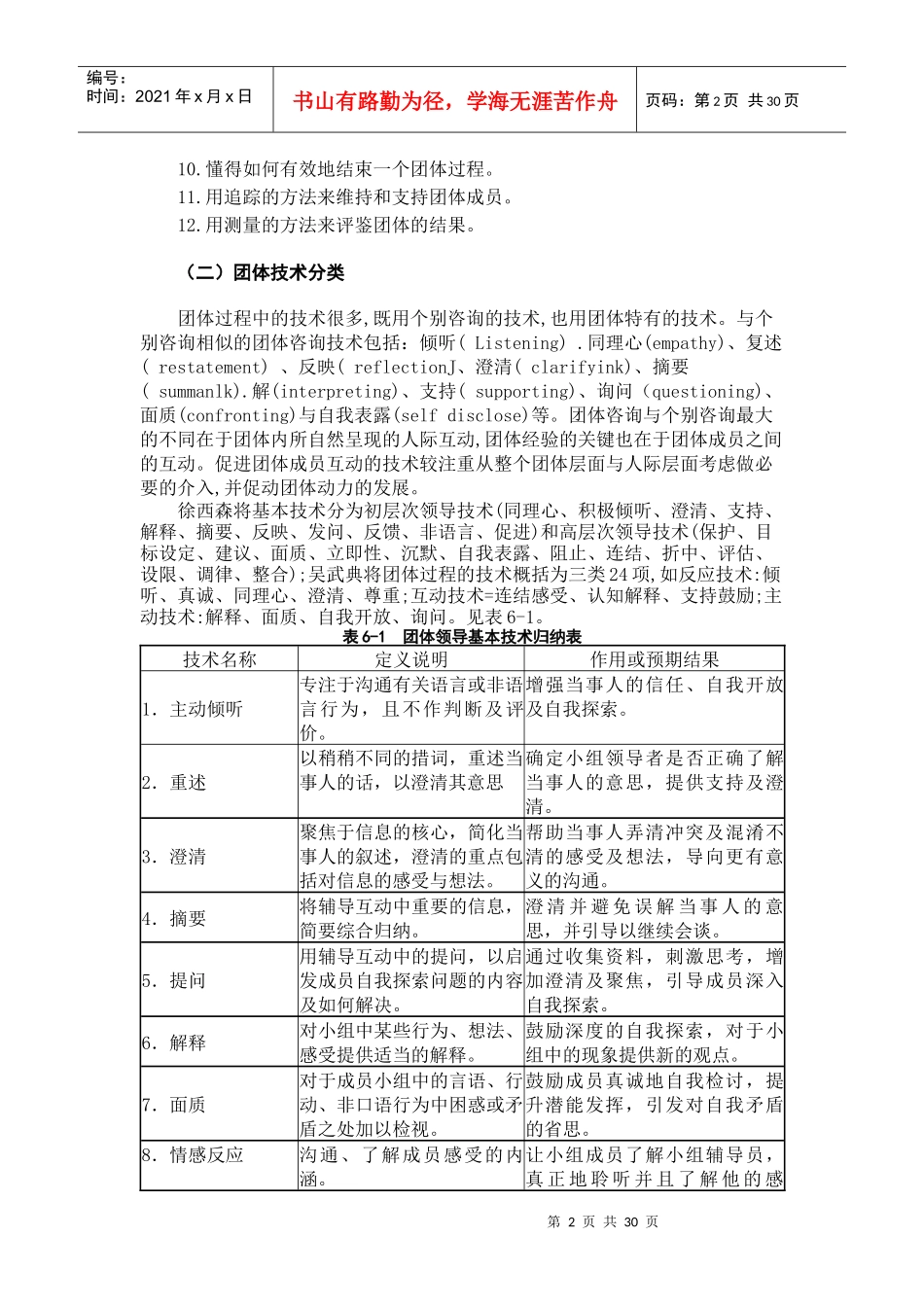 心理咨询团体心理咨询过程常用技术_第2页