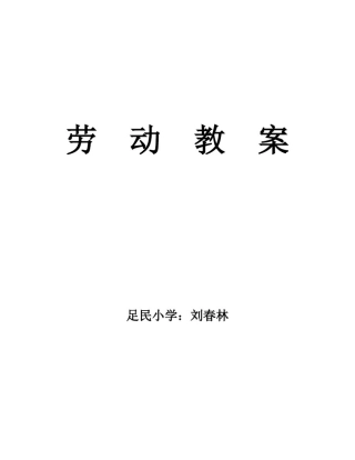 小学劳动课教案十二课时