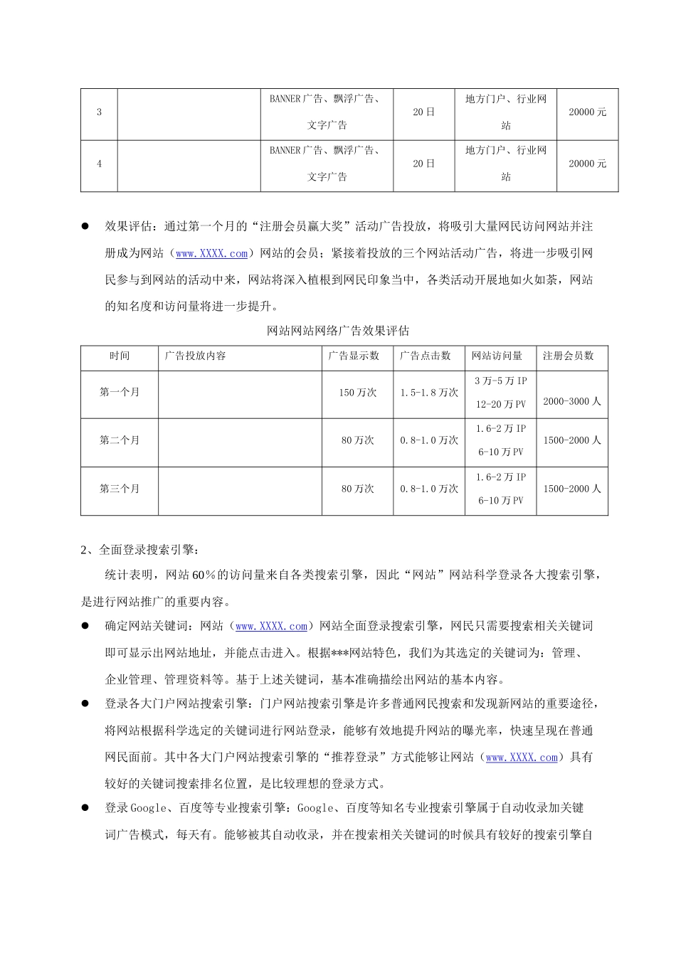 网站推广方案(经典)_第3页
