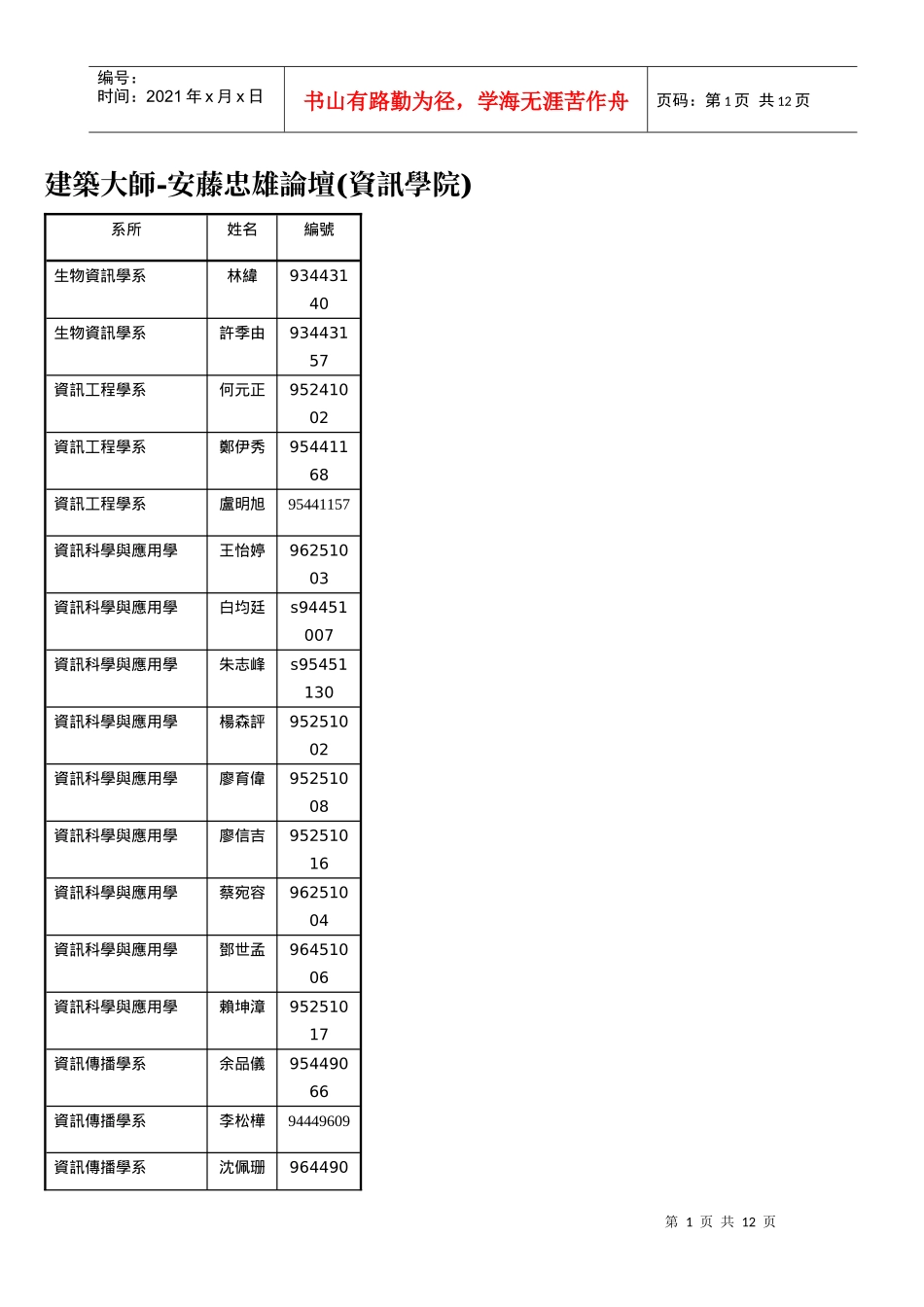 建筑大师-安藤忠雄论坛(资讯学院)_第1页