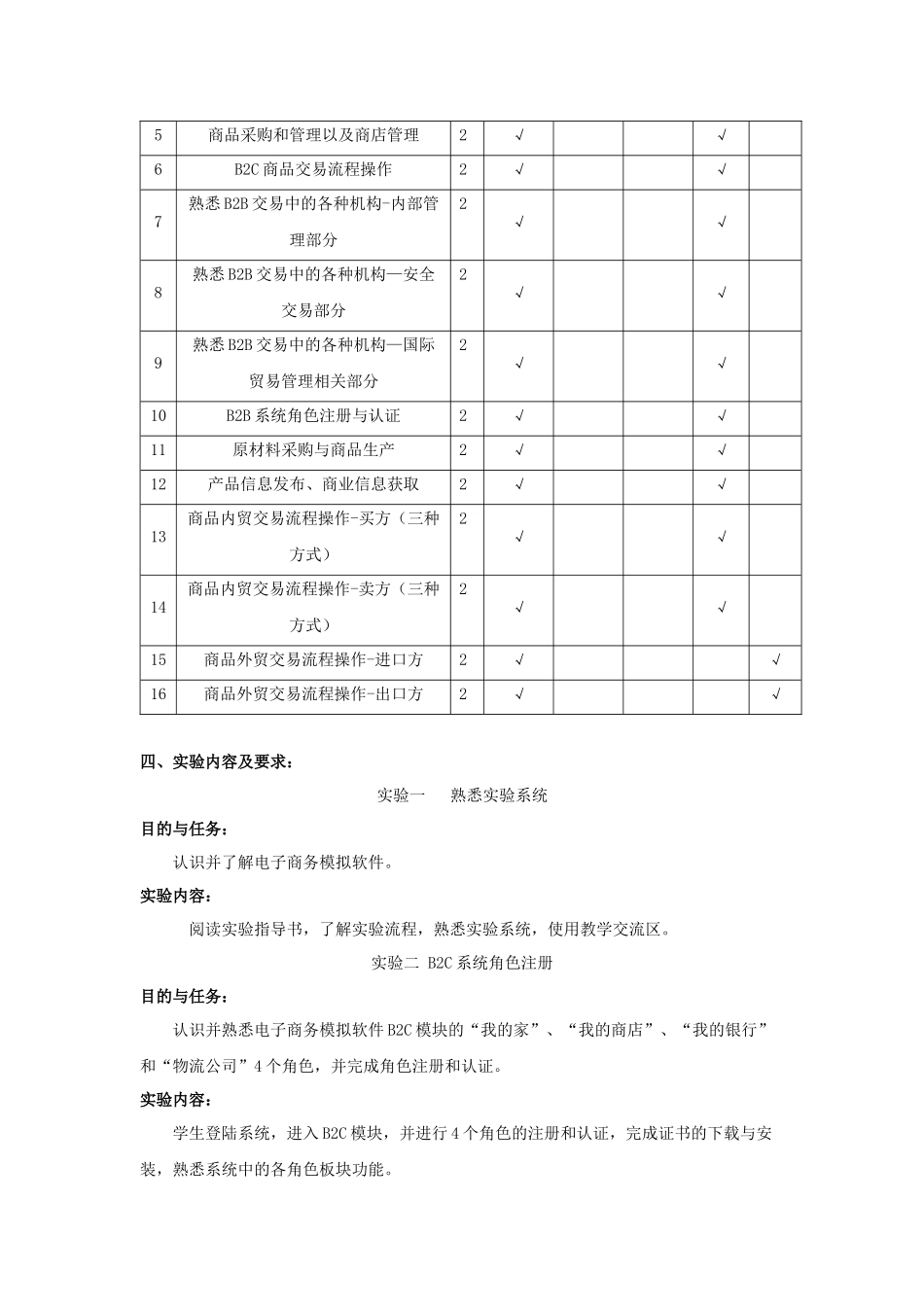 电子商务实验教学大纲_第2页