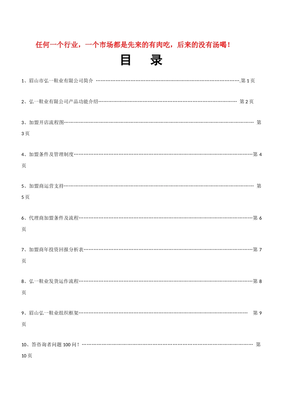 弘一棕丝鞋XXXX招商手册_第2页