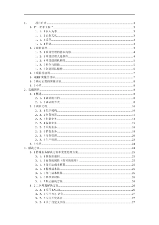 某公司ERP系统标准实施方案