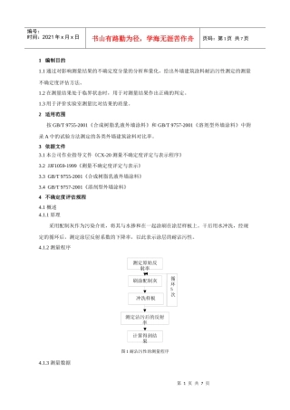 建筑涂料耐沾污性的测量不确定度评估