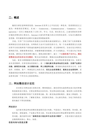 饰品网站策划方案