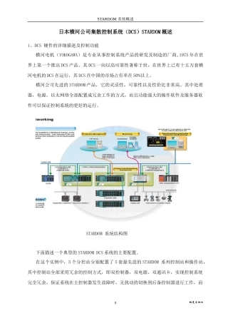 日本横河公司集散控制系统(DCS)STARDOM概述