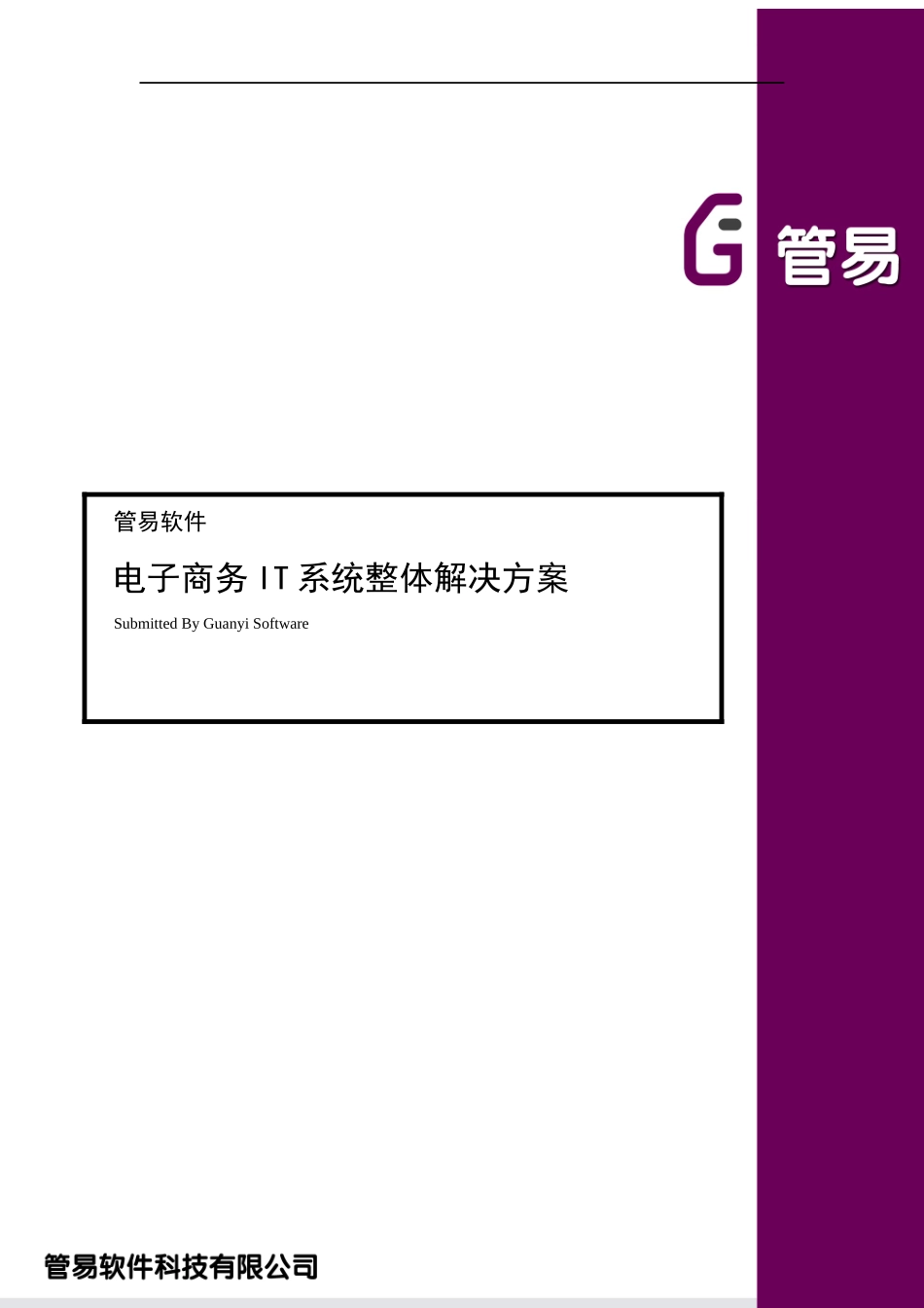 电子商务IT系统整体解决方案_第1页