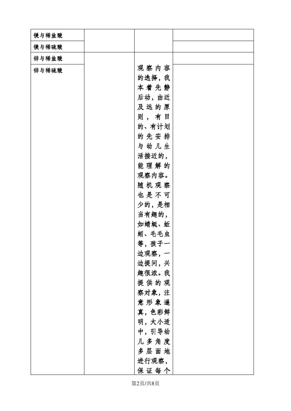 人教版九年级化学下册第八单元课题2《金属的化学性质》导学案_第2页