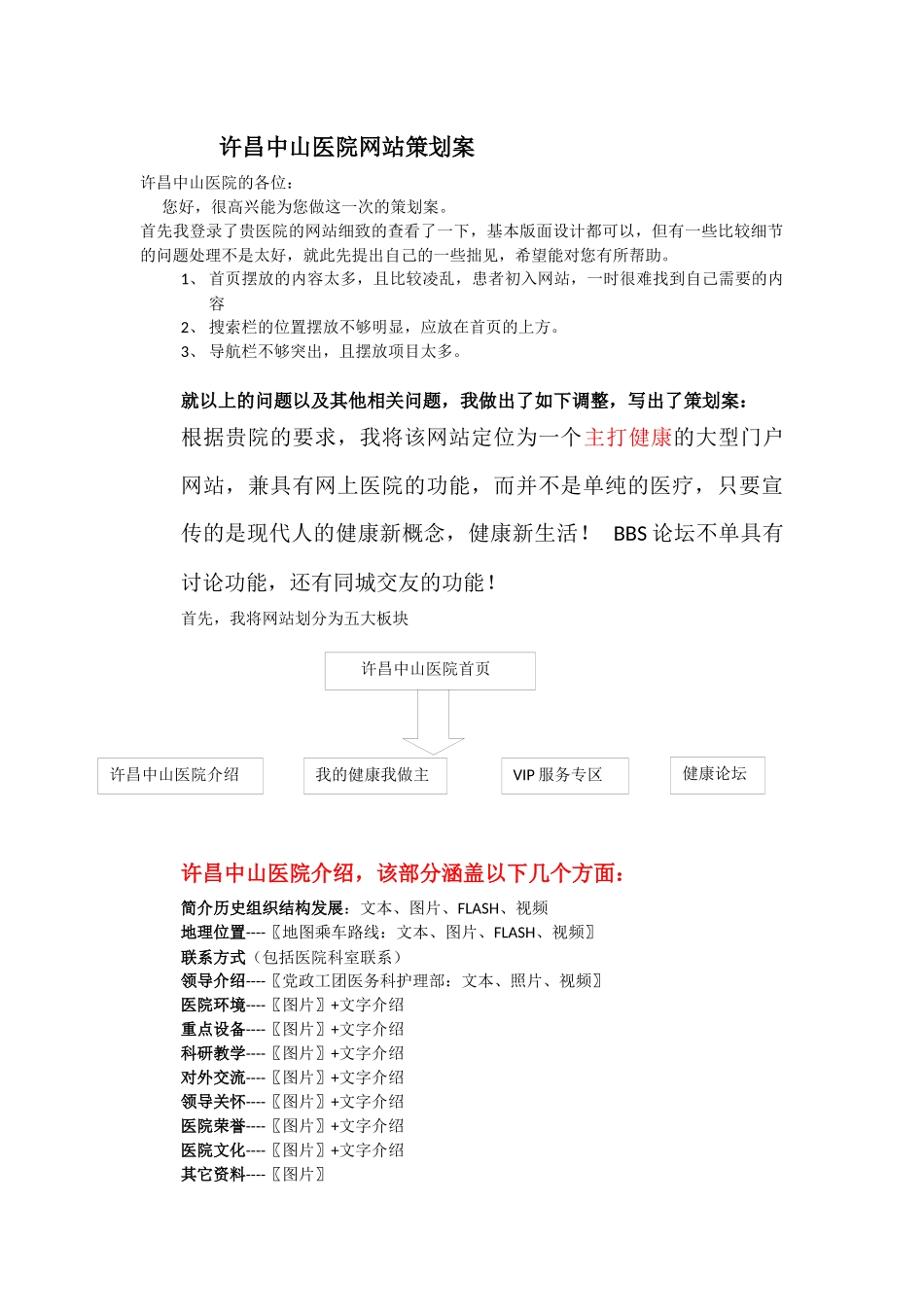 许昌中山医院网站策划案_第1页