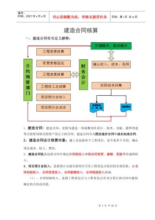 建造合同成本核算