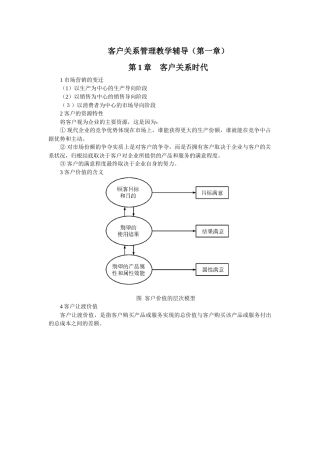 客户关系管理教学辅导(第一章)