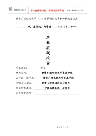 建筑工地实践报告