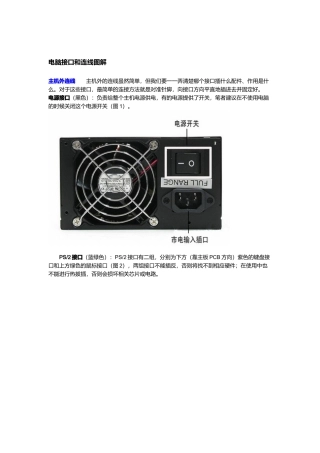 电脑接口与连线图解