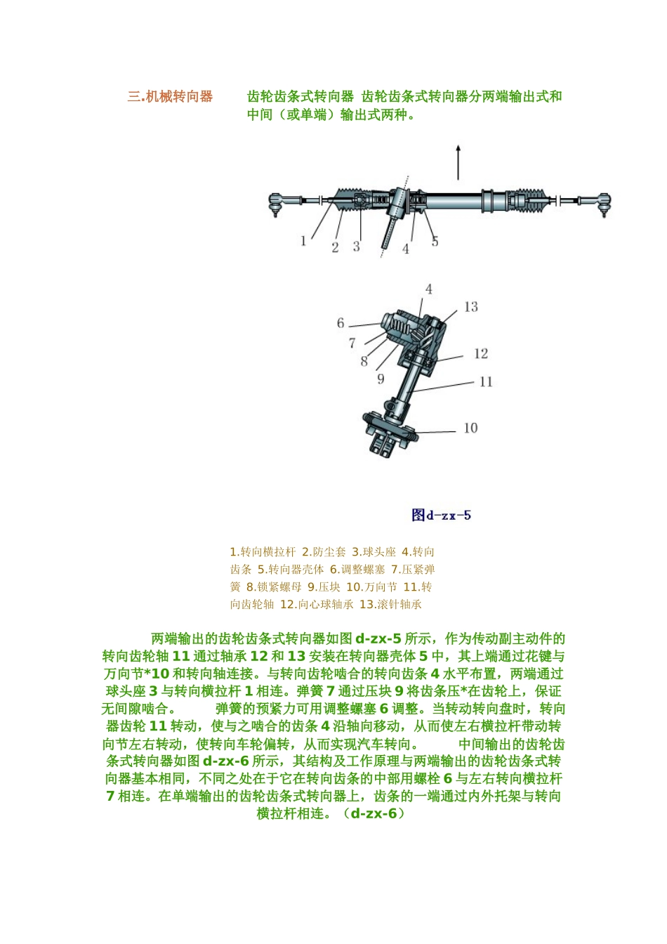 汽车转向系统各部分结构作用图解_第3页