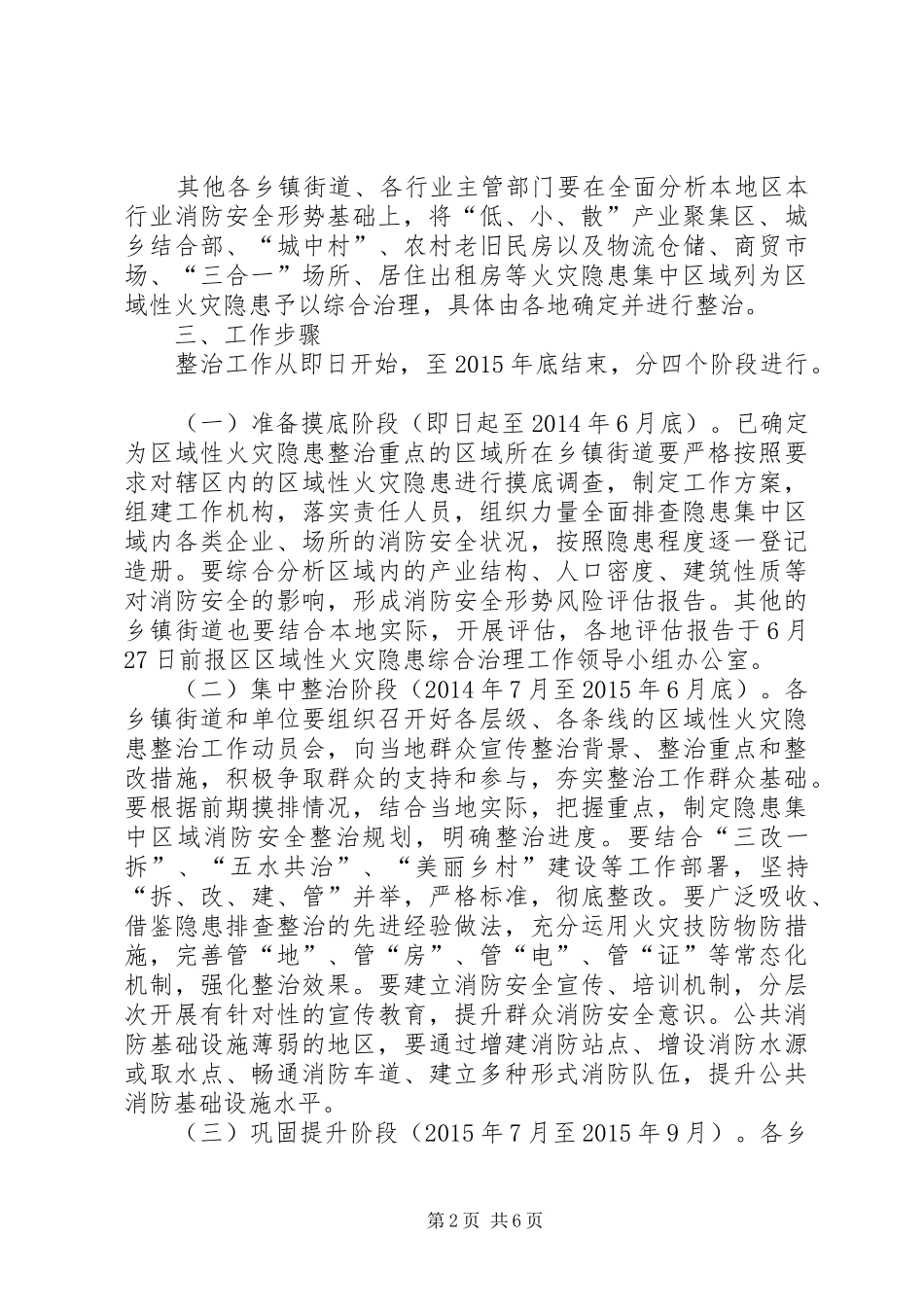 区域性火灾隐患综合治理工作实施方案_第2页