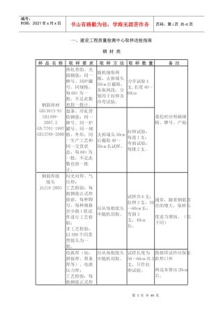 建设工程取样送检指南