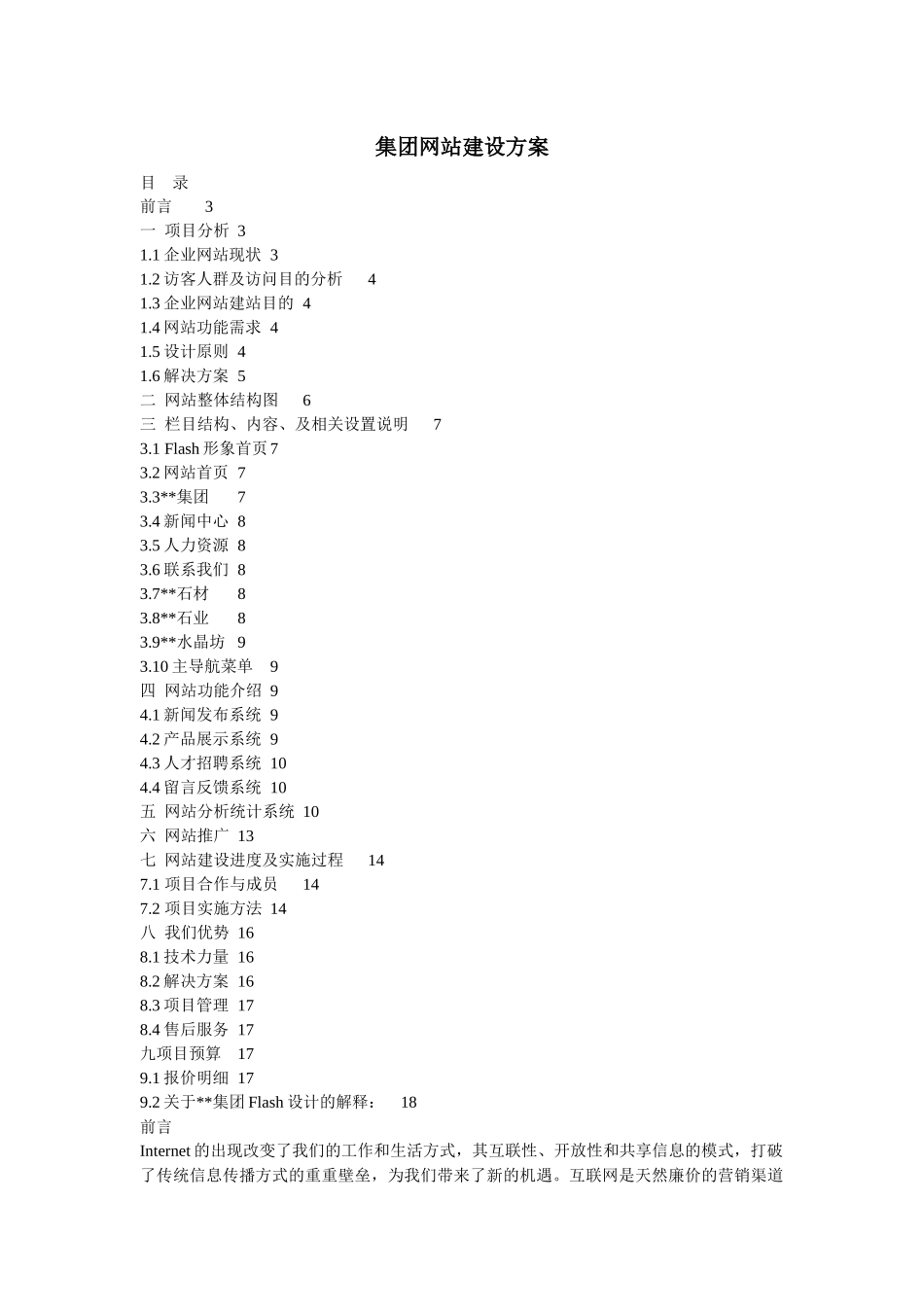 集团网站建设方案_第1页